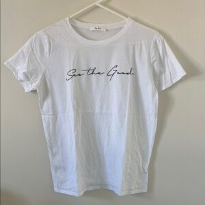 Tres Bien White 'See the Good' Short Sleeve Tee